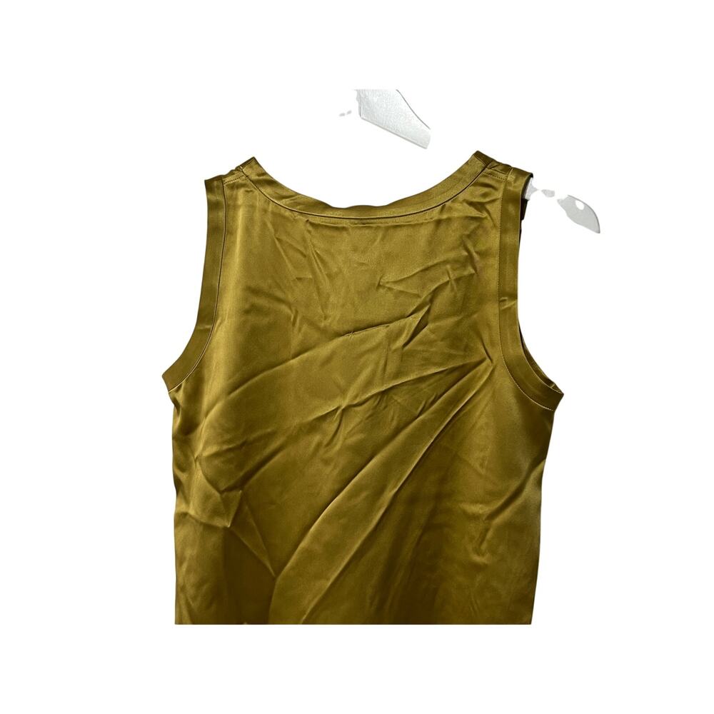 LAFAYETTE 148 WOMENS PETITE XSMALL REVERSIBLE PERLA TANK TOP BLOUSE DESERT GRASS - Picture 7 of 12